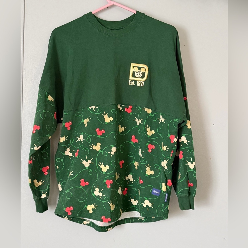 Disney women Green and Yellow Long Sleeve Tee
